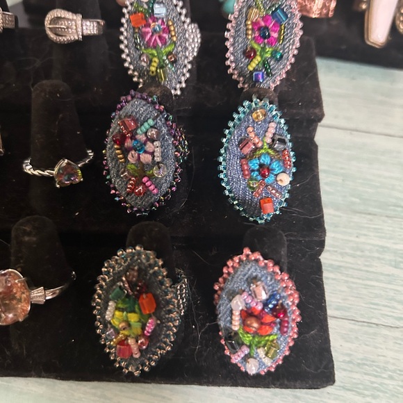 Handcrafted Beaded Statement Rings - Picture 7 of 9